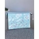 Louis Vuitton POCHETTE VOYAGE Medium Clutch (M22763) Crystal Blue, Size: 27x21x6cm