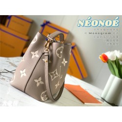 Louis Vuitton M45555 Elephant Gray Printed NéoNoé NeoNoe Medium Bucket Bag, Size: 26.0x26.0x17.5cm