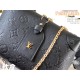 Louis Vuitton M45393 Black Petite Malle Souple Handbag made of Embossed Monogram Empreinte Leather, Size: 20x14x7.5cm