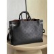 Louis Vuitton BELLA TOTE Handbag (M59200) Black, Soft Perforated Calfskin, Size: 32x23x13cm