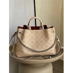 Louis Vuitton BELLA TOTE Handbag (M59203) Off-White, Soft Perforated Calfskin, Size: 32x23x13cm