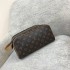 Louis Vuitton DOPP KIT Toiletry Bag (M46696) Monogram Macassar Coated Canvas, Size: 28x15x16.5cm