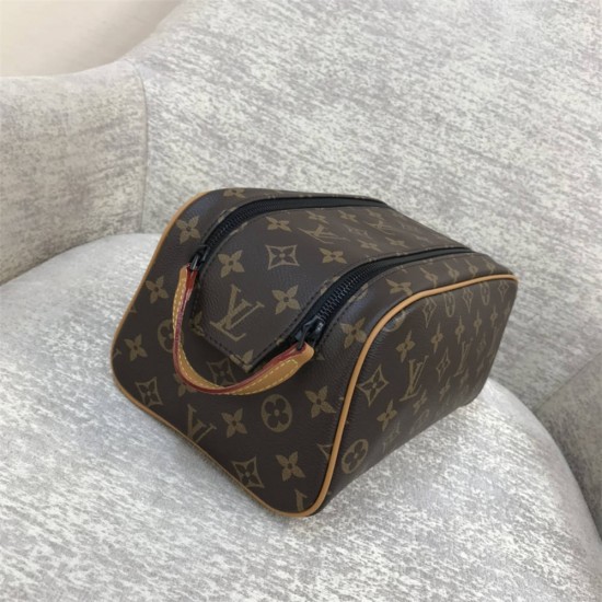 Louis Vuitton DOPP KIT Toiletry Bag (M46696) Monogram Macassar Coated Canvas, Size: 28x15x16.5cm