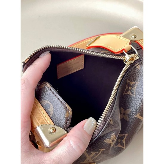 Louis Vuitton SIDE TRUNK Mini Handbag (M46815) Classic Monogram, Sharp Angles, Size: 18×12.5×8CM