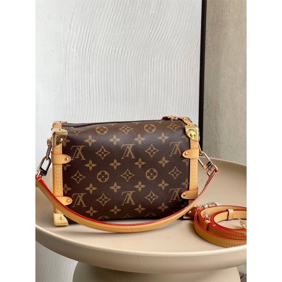 Louis Vuitton SIDE TRUNK Handbag (M46358) Nicolas Ghesquière, Small Monogram Canvas, Size: 21x14x6cm