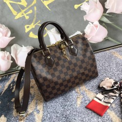 Louis Vuitton SPEEDY 25 Handbag (N41368) with Shoulder Strap, Damier Ebène Canvas, Size: 25x19x15cm