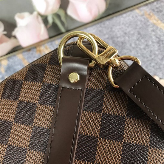 Louis Vuitton SPEEDY 30 Handbag (N41367) with Shoulder Strap, Damier Ebène Canvas, Size: 30x21x17cm [Complete Packaging]