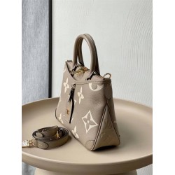 Louis Vuitton TRIANON Small Handbag (M46585) Gray, Trianon Small Handbag in Monogram Empreinte Grained Leather, Size: 28x18x8cm