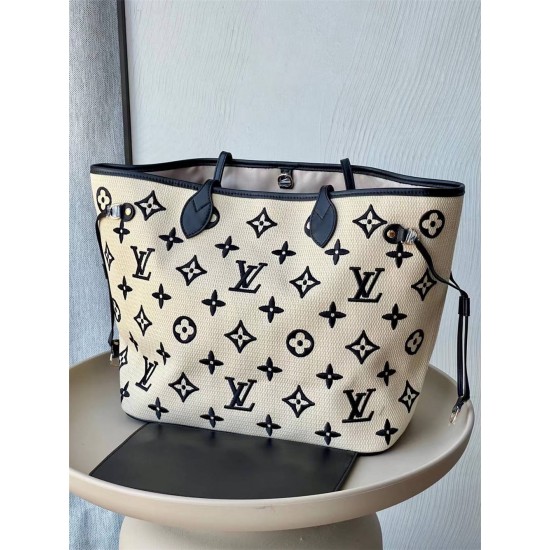 Louis Vuitton NEVERFULL Medium Handbag (M22838) Black, Brand New By the Pool Collection, Size: 31x28x14cm