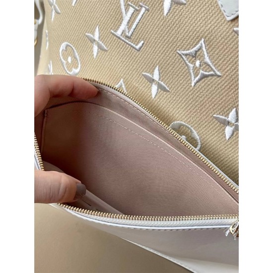 Louis Vuitton NEVERFULL Medium Handbag (M22839) White, Size: 31x28x14cm