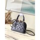 Louis Vuitton M22878 Black Embroidered Shell Bag Collection, Latest Season New Alma BB Handbag (M91606) in Soft Calfskin, Size: 23.5x17.5x11.5cm