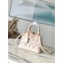 Louis Vuitton M22878 Cream Embroidered Shell Bag Collection, Latest Season New Alma BB Handbag (M91606) in Soft Calfskin, Size: 23.5x17.5x11.5cm