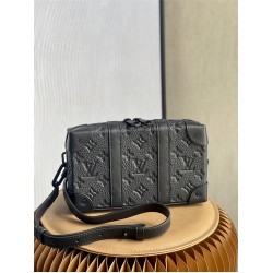 Louis Vuitton SOFT TRUNK WALLET Handbag (M80024) Black, 2021 Fall/Winter Virgil Abloh, Size: 22.5x14x5cm