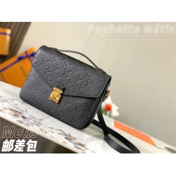 Louis Vuitton M41487 Metis Black Embossed Monogram Empreinte Leather, Pochette Métis Handbag, Size: 25x19x9cm.