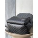 Louis Vuitton DISCOVERY Small Backpack (N40436) Black, Damier Infini Leather and Damier Graphite Canvas, Size: 30x40x20cm