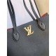 Louis Vuitton BORSA LOCKME SHOPPER Handbag (M57345) Black, Soft Calfskin with Two Leather Shoulder Straps, Size: 38x26.5x13cm