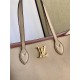 Louis Vuitton BORSA LOCKME SHOPPER Handbag (M57346) Elephant Gray, Soft Calfskin with Two Leather Shoulder Straps, Size: 38x26.5x13cm