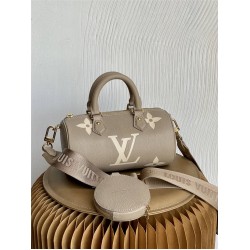 Louis Vuitton PAPILLON BB Handbag (M46031) Gray, Classic Papillon Handbag in Monogram Empreinte Embossed Leather, Size: 20x10x10cm