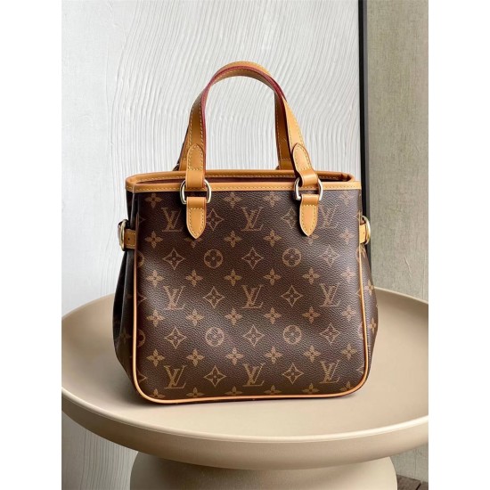 Louis Vuitton DELIGHTFUL Medium Pumpkin Bag (M51156) Monogram Body, Leather Handles, Size: 25x23x15cm