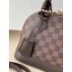 Louis Vuitton N40447 Damier Ebène Monogram Coffee Color Weave Alma BB Handbag, Size: 23.5x17.5x11.5 cm