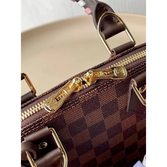 Louis Vuitton N40447 Damier Ebène Monogram Coffee Color Weave Alma BB Handbag, Size: 23.5x17.5x11.5 cm