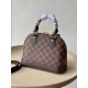 Louis Vuitton N40447 Damier Ebène Monogram Coffee Color Weave Alma BB Handbag, Size: 23.5x17.5x11.5 cm