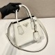  Sunny  Prada Double Saffiano Leather Mini Bag 1BG443 White Double Saffiano 25x18.5x12.5cm