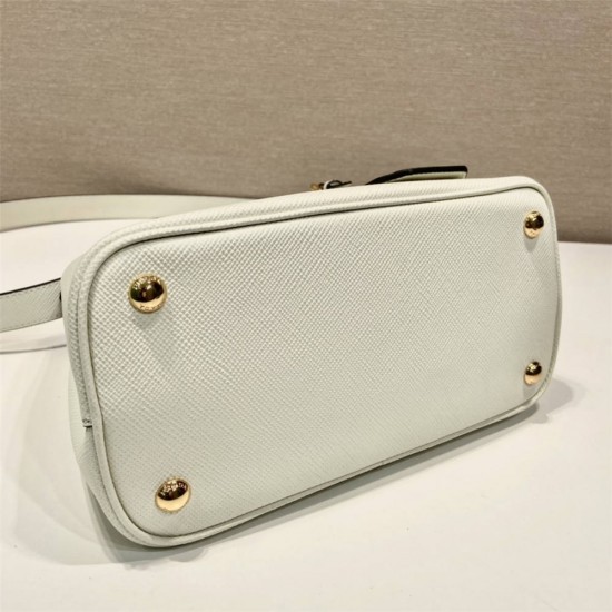  Sunny  Prada Double Saffiano Leather Mini Bag 1BG443 White Double Saffiano 25x18.5x12.5cm