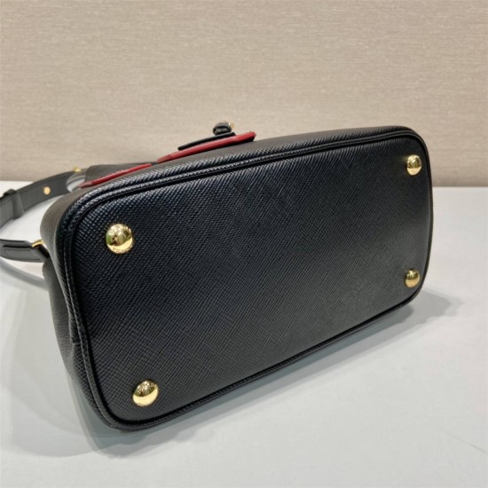  Sunny  Prada Double Saffiano Leather Mini Bag  1BG443  Black  Double  Saffiano 25x18.5x12.5cm