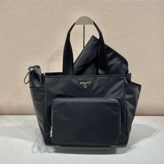 Black Prada Re-nylon Baby Bag Mum  1BG102   35x30x17cm