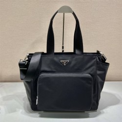 Black Prada Re-nylon Baby Bag Mum  1BG102   35x30x17cm