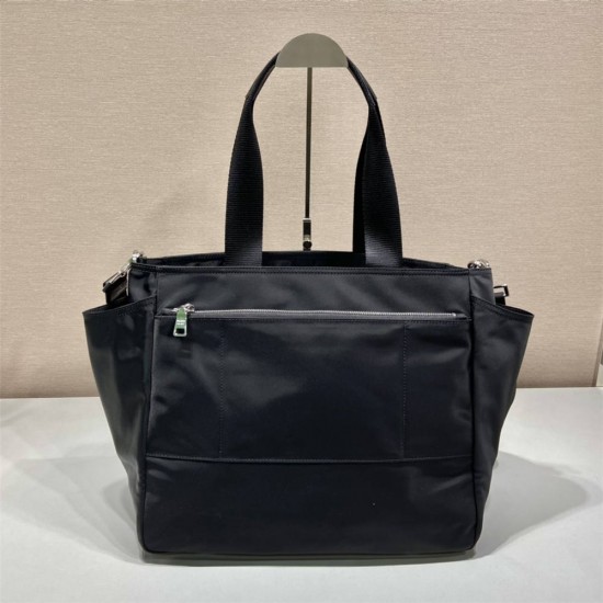 Black Prada Re-nylon Baby Bag Mum  1BG102   35x30x17cm