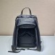 Navy Re-nylon And Saffiano Leather Backpack 2VZ135A   Black  27x45x17cm