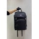 Navy Re-nylon And Saffiano Leather Backpack 2VZ135   Black  27x45x17cm