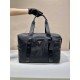 Black Re-nylon And Saffiano Leather Duffle Bag 2VC796    44.5x40x24cm