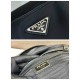 Black Re-nylon And Saffiano Leather Duffle Bag 2VC796    44.5x40x24cm