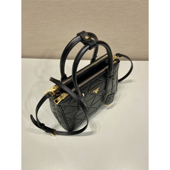 Small Prada Galleria Saffiano Leather Bag 1BA896  Limited   Black  24.5x16.5x11cm