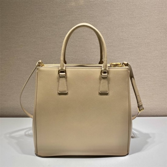 Prada Saffiano leather handbag (1BA304) High   apricot  33x31x15cm