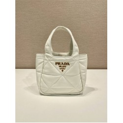 Small Nappa-leather Dynamique Bag With Topstitching 1BG451   Lambskin   White  18x16x10cm