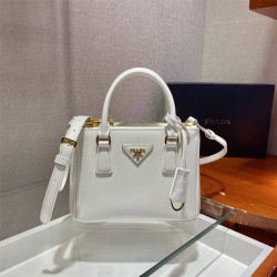 Prada Galleria Saffiano Leather Mini-bag  1BA906 Galleria Saffiano Leather   White  20x15x9.5cm