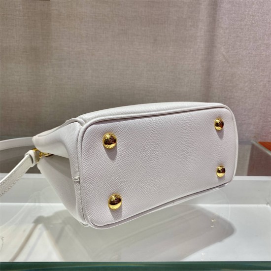 Prada Galleria Saffiano Leather Mini-bag  1BA906 Galleria Saffiano Leather   White  20x15x9.5cm