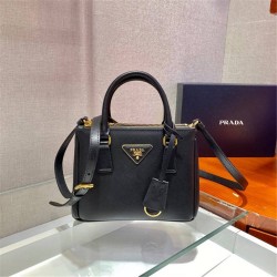 Prada Galleria Saffiano Leather Mini-bag 1BA906 Galleria Saffiano Leather   Black  20x15x9.5cm