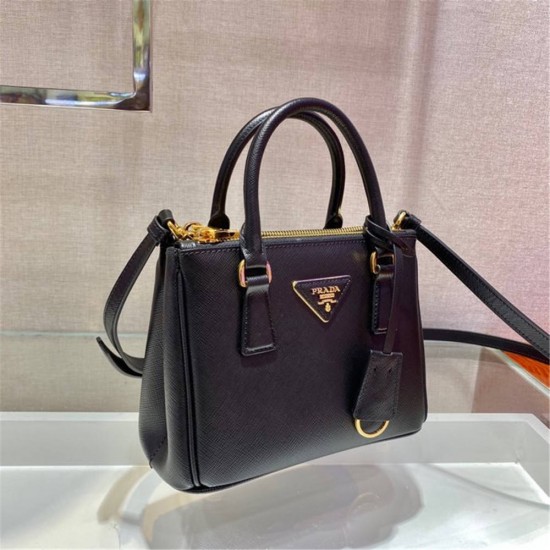 Prada Galleria Saffiano Leather Mini-bag 1BA906 Galleria Saffiano Leather   Black  20x15x9.5cm