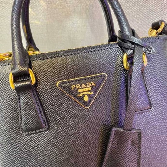 Prada Galleria Saffiano Leather Mini-bag 1BA906 Galleria Saffiano Leather   Black  20x15x9.5cm