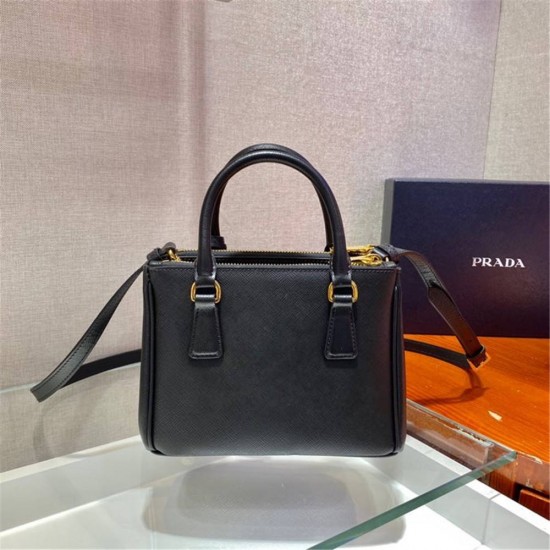 Prada Galleria Saffiano Leather Mini-bag 1BA906 Galleria Saffiano Leather   Black  20x15x9.5cm