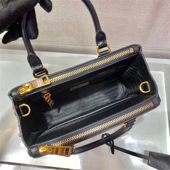 Prada Galleria Saffiano Leather Mini-bag 1BA906 Galleria Saffiano Leather   Black  20x15x9.5cm