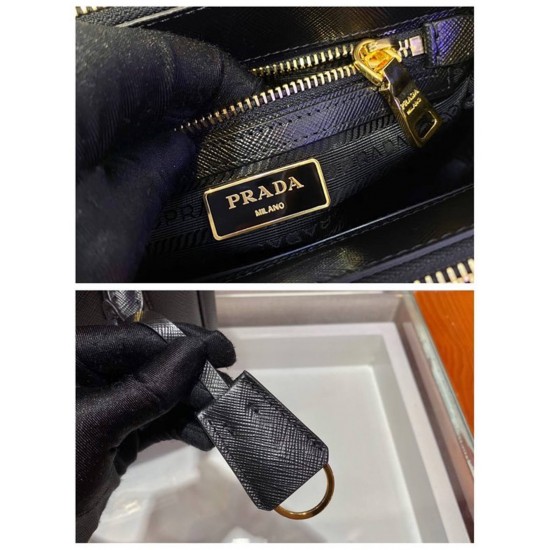 Prada Galleria Saffiano Leather Mini-bag 1BA906 Galleria Saffiano Leather   Black  20x15x9.5cm