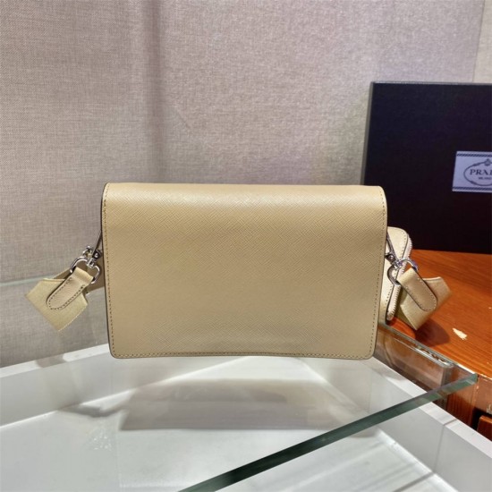 Saffiano Leather Mini Envelope Bag 1BP020A 1BP020A    apricot  20x12x4cm