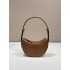 Prada Arqué Arque  Leather Mini Shoulder Bag Moon bag  18cm  brown   Lambskin   1BC199  18x16x5cm