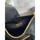 Prada Arqué Arque  Leather Mini Shoulder Bag Moon bag  18cm  Black   Lambskin   1BC199  18x16x5cm